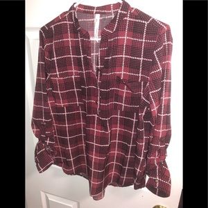 NY COLLECTION red and white top